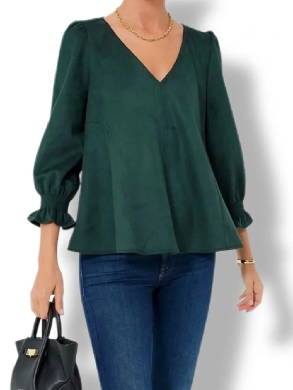 Tuckernuck Faux Suede Easton Swing Blouse